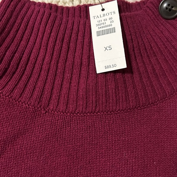 NWT Talbots Women's Cowl Neck Sweater - Berry - Picture 4 of 11